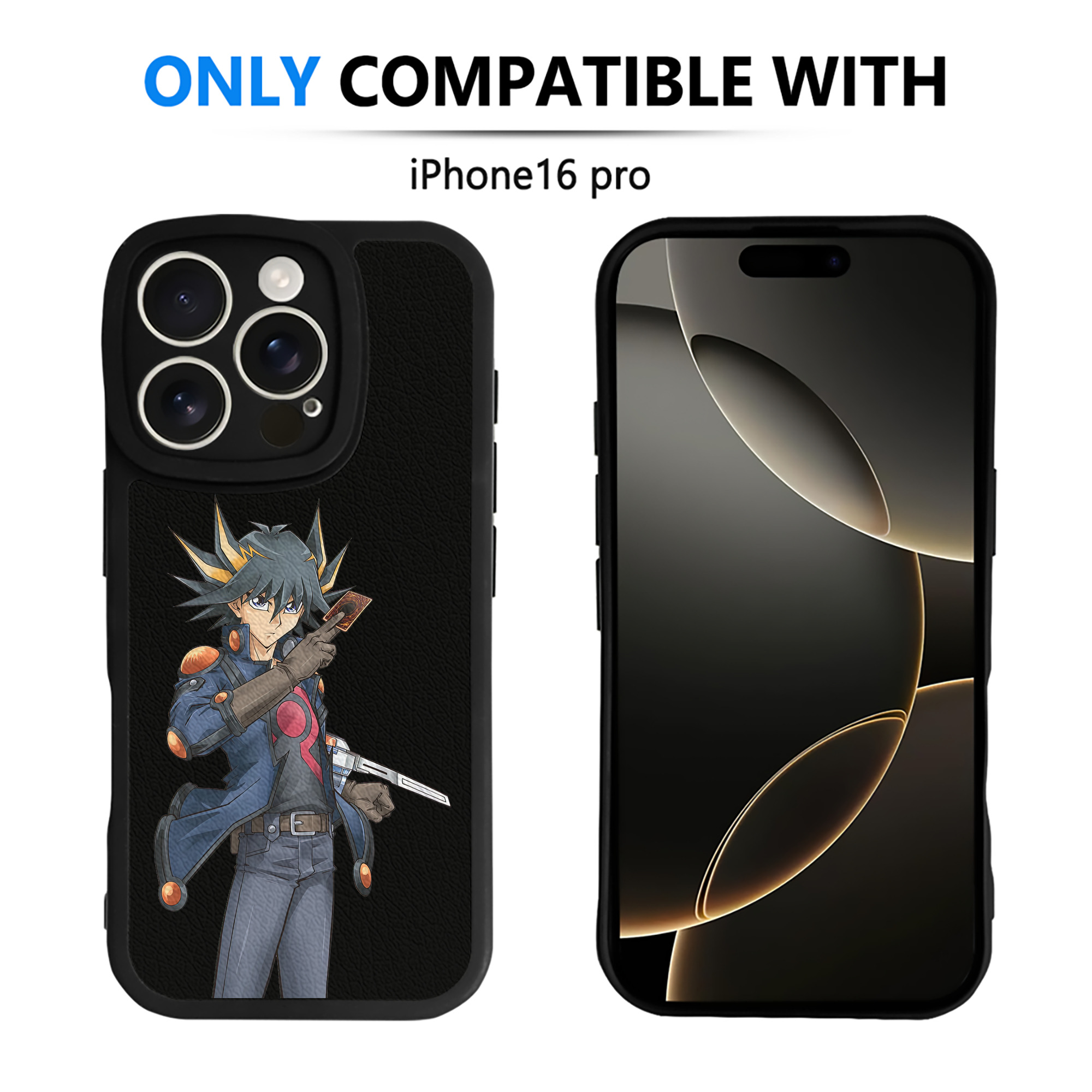 （画像用） 遊☆戯☆王 Yu-Gi-Oh! 【iPhone 16シリーズ対応】シリコンスマホケース（レザー調） 材質：シリコン